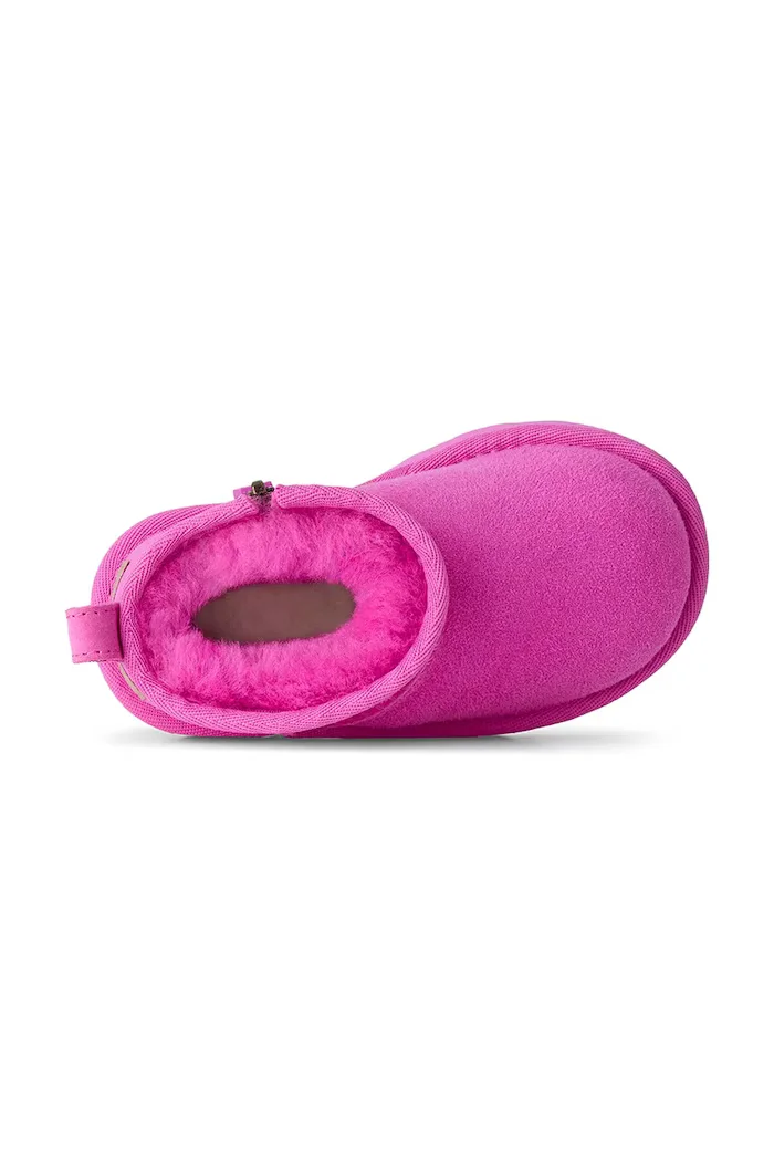 UGG апрески зимни обувки за деца от велур CLASSIC ULTRA MINI розови 1130750T