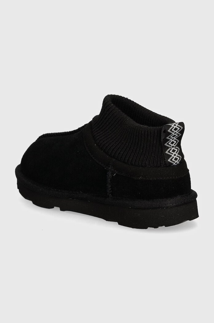 UGG апрески зимни обувки за деца от велур CLASSIC ULTRA STRETCH CUFF черни 1157702T
