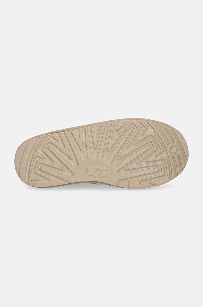 UGG апрески зимни обувки за деца от велур KIDS' CLASSIC ULTRA STRETCH CUFF бежови 1157702K