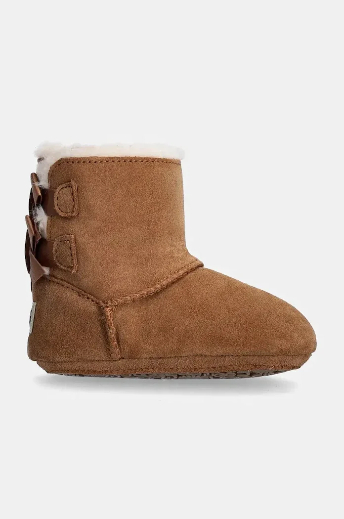 UGG Бебешки велурени обувки BABY BAILEY BOW в кафяво 1157692I