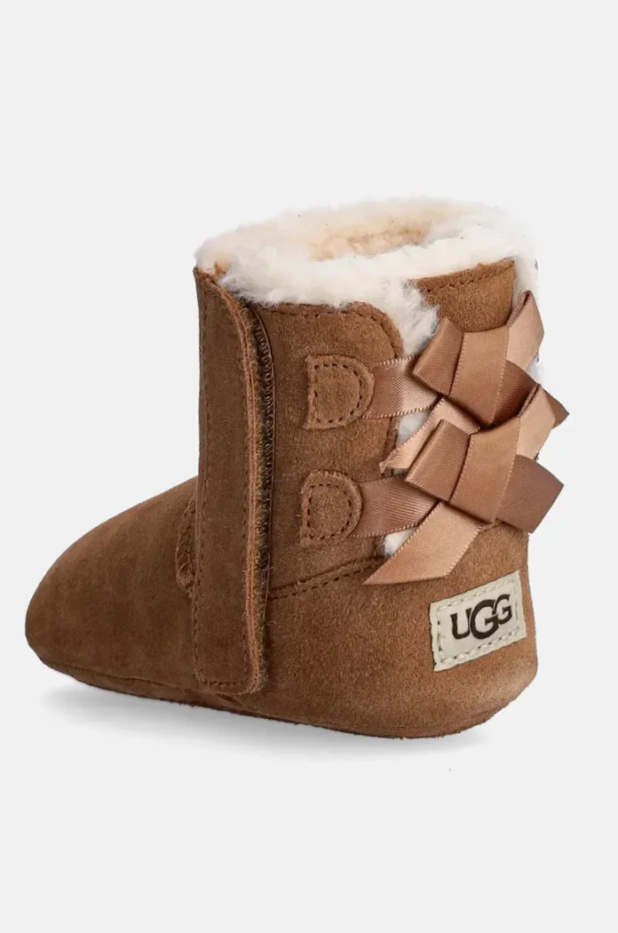 UGG Бебешки велурени обувки BABY BAILEY BOW в кафяво 1157692I