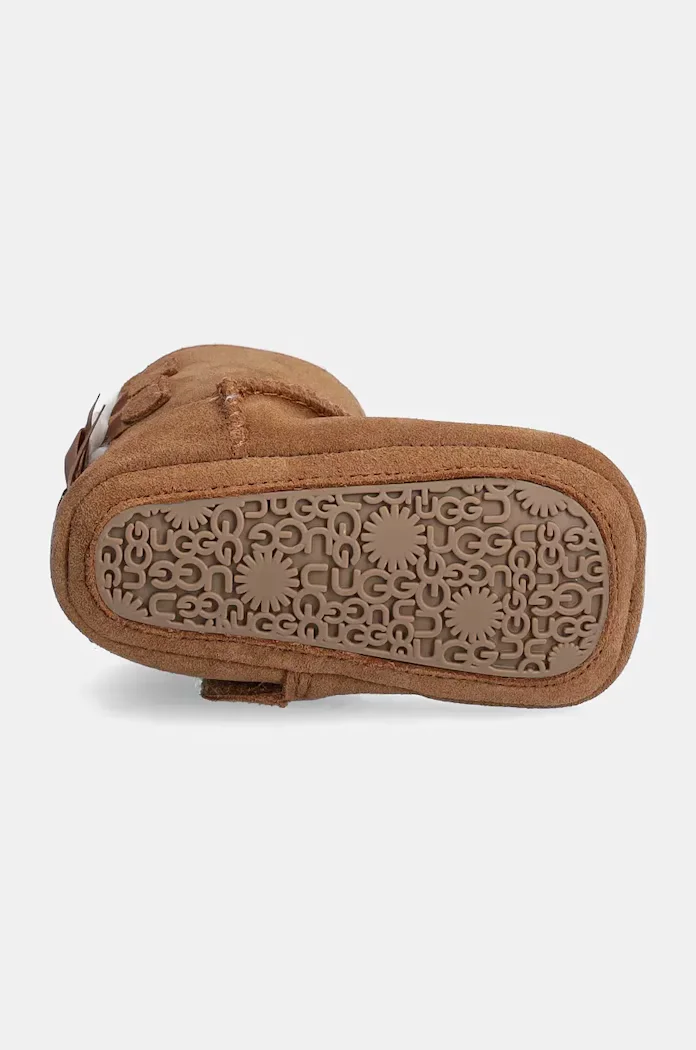 UGG Бебешки велурени обувки BABY BAILEY BOW в кафяво 1157692I