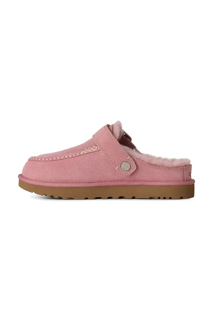 UGG чехли дамски от велур W Goldenstar Evelina Clog розови 1180251.DYR