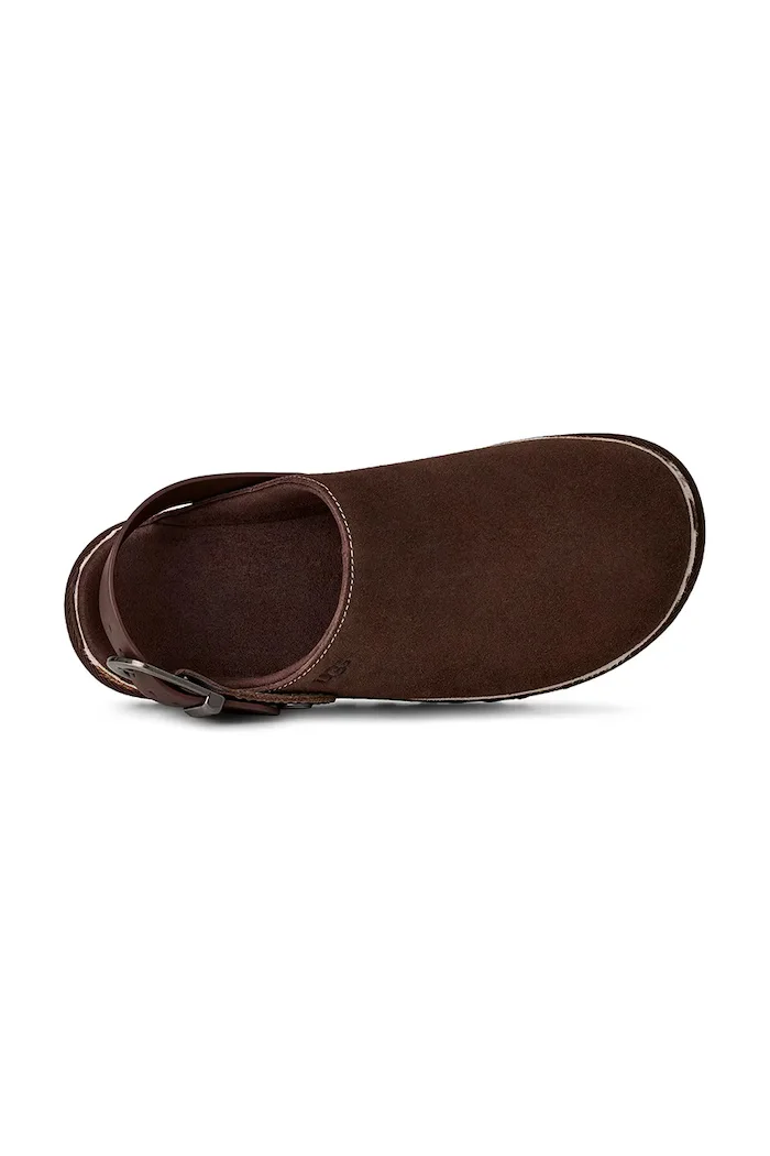 UGG чехли дамски от велур W Goldenstar Western Clog кафяви 1180250.BCDR