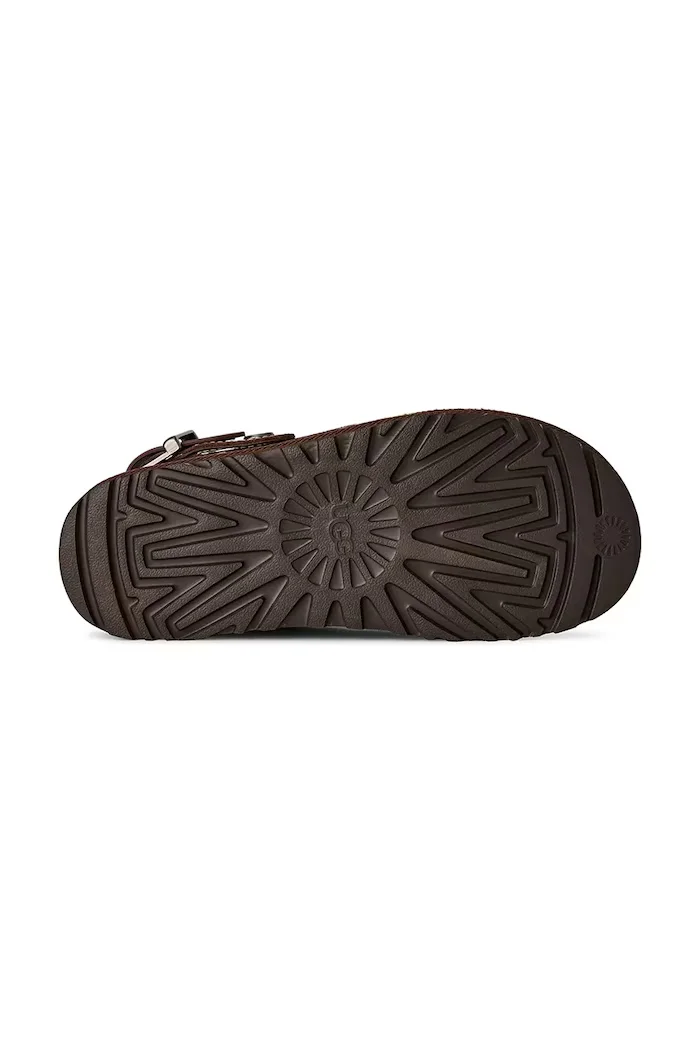 UGG чехли дамски от велур W Goldenstar Western Clog кафяви 1180250.BCDR