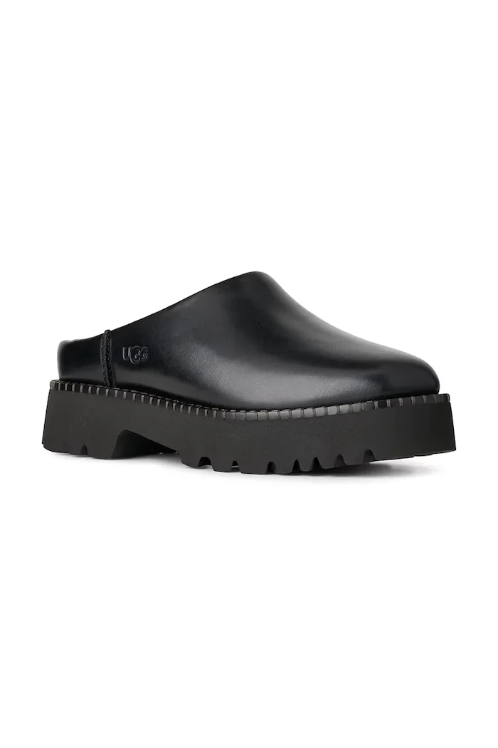 UGG чехли дамски от велур W Uptowner Mule черни 1184493.BLLE