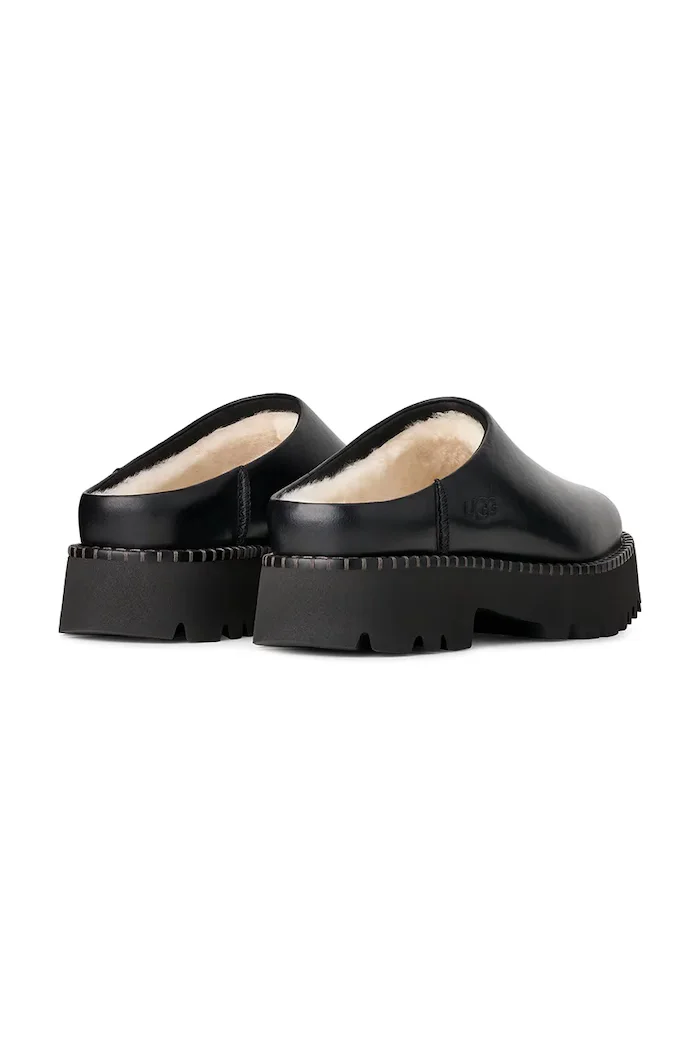 UGG чехли дамски от велур W Uptowner Mule черни 1184493.BLLE