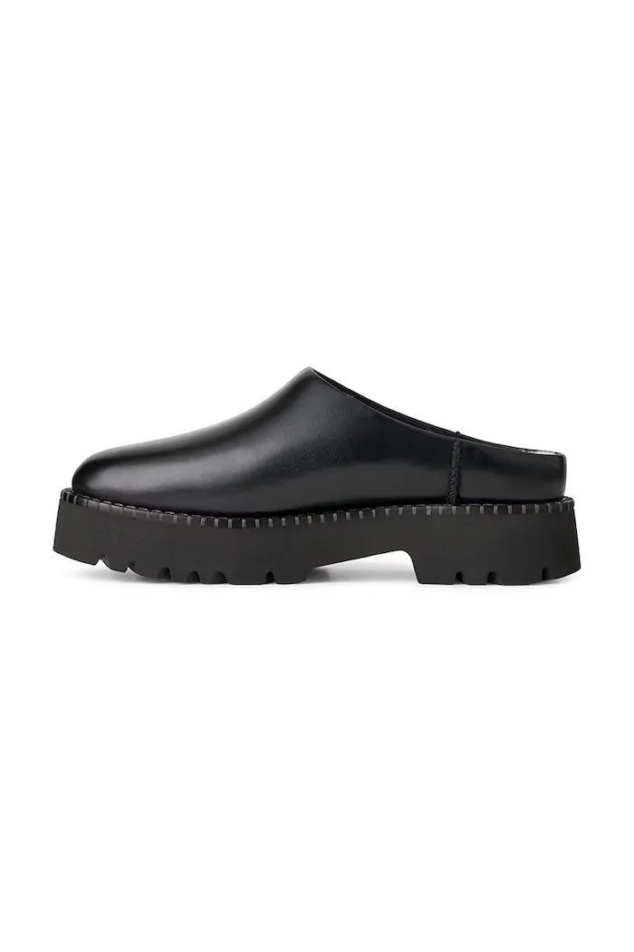 UGG чехли дамски от велур W Uptowner Mule черни 1184493.BLLE
