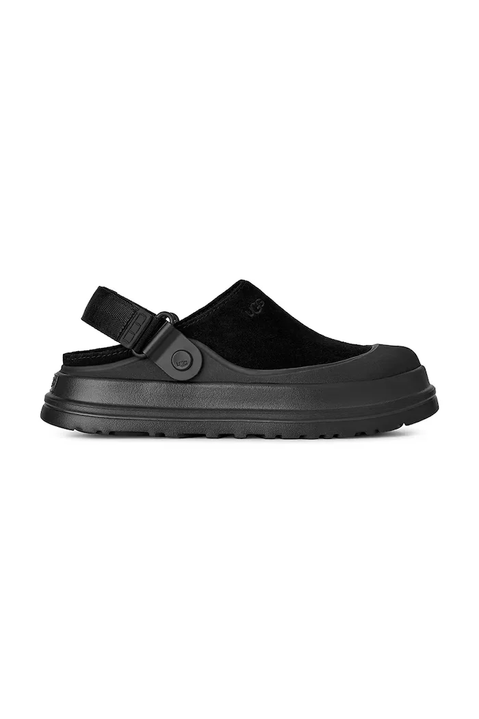 UGG чехли дамски W Goldenglow Suede Clog черни 1180256.BLK