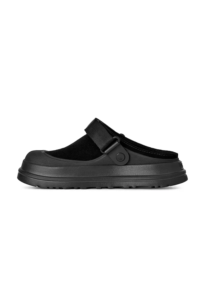 UGG чехли дамски W Goldenglow Suede Clog черни 1180256.BLK