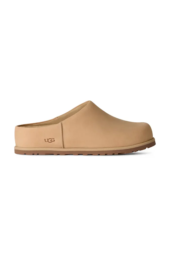 UGG чехли сабо дамски от кожа W Otzo Clog бежови 1181130.MDSD