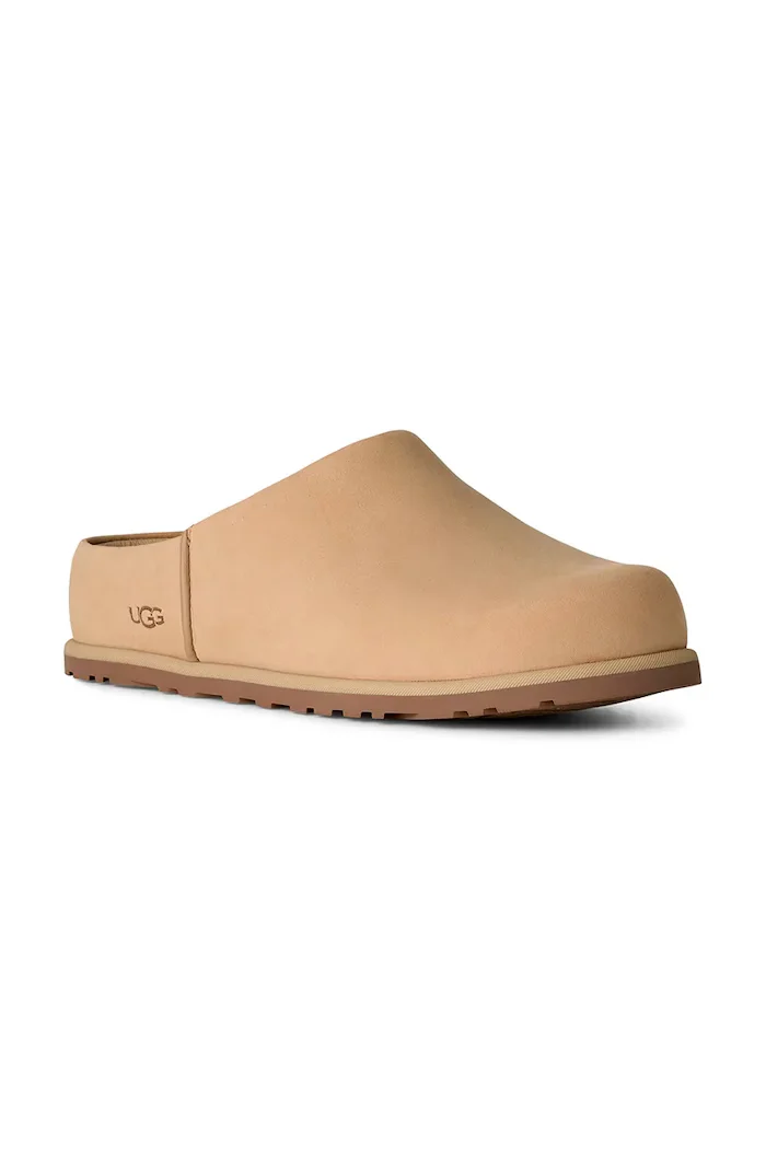 UGG чехли сабо дамски от кожа W Otzo Clog бежови 1181130.MDSD