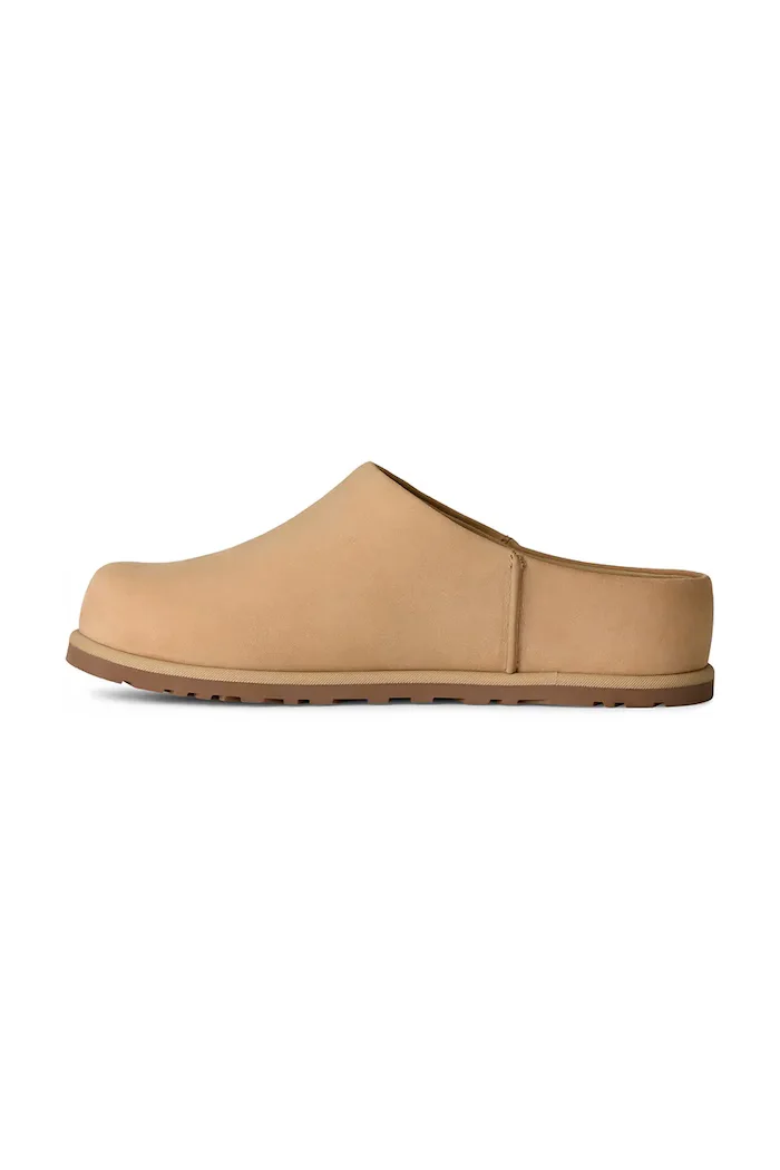 UGG чехли сабо дамски от кожа W Otzo Clog бежови 1181130.MDSD