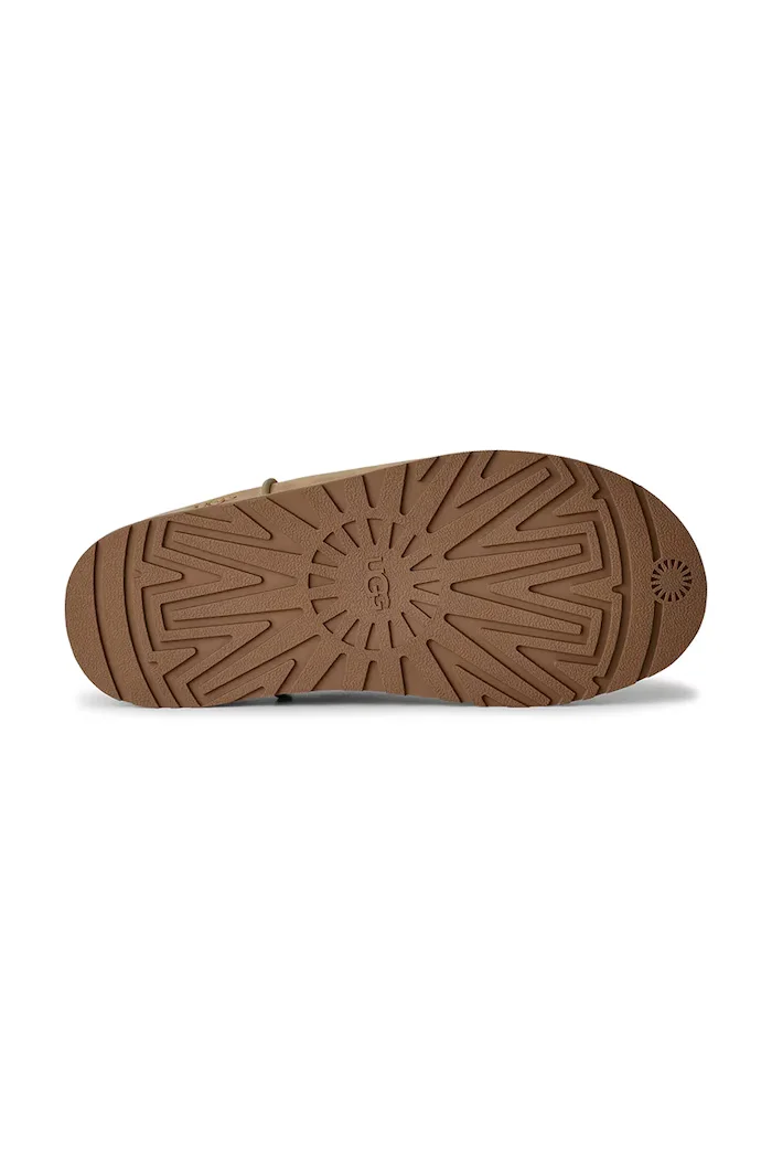 UGG чехли сабо дамски от кожа W Otzo Clog бежови 1181130.MDSD