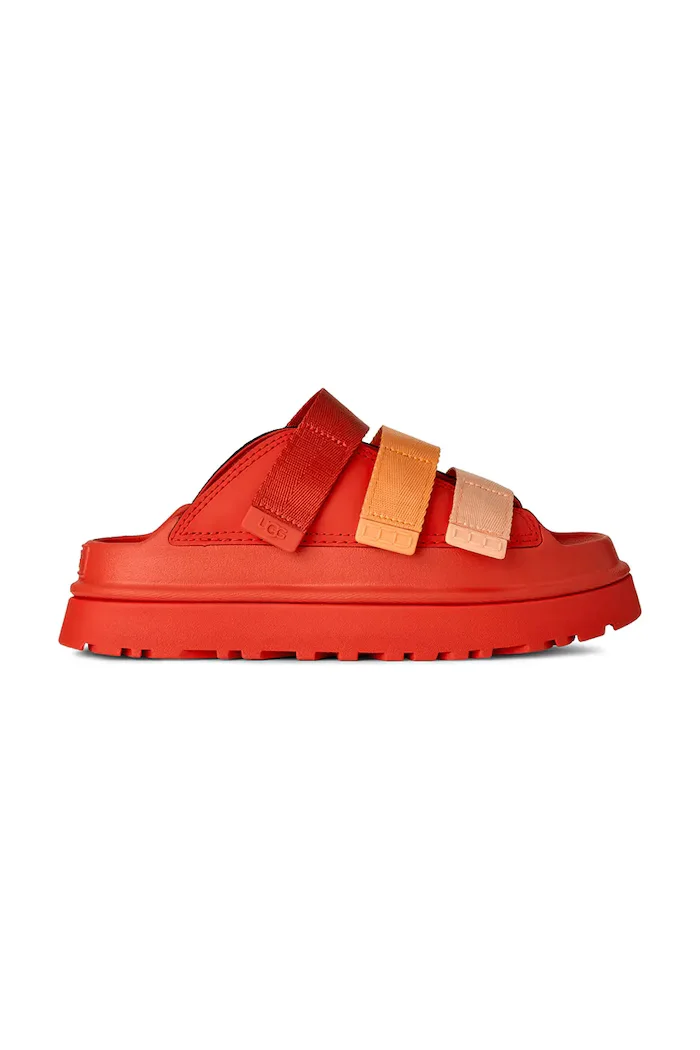 UGG Чехли W Goldenglow Slide в червено с платформа 1167430.RDPP