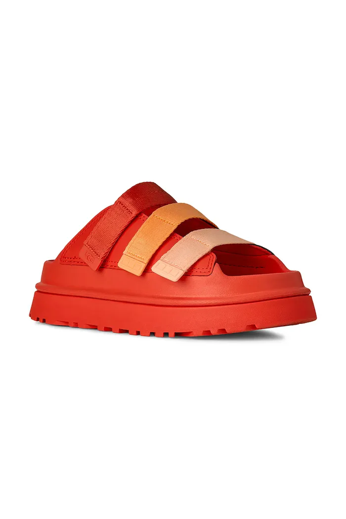 UGG Чехли W Goldenglow Slide в червено с платформа 1167430.RDPP
