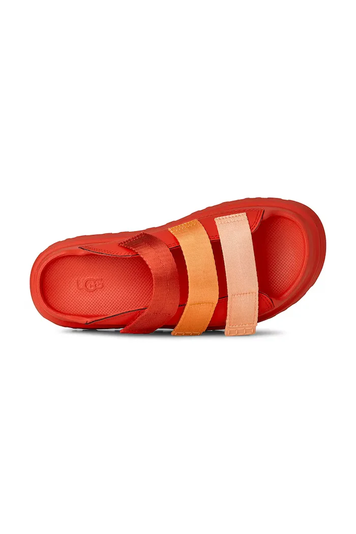 UGG Чехли W Goldenglow Slide в червено с платформа 1167430.RDPP
