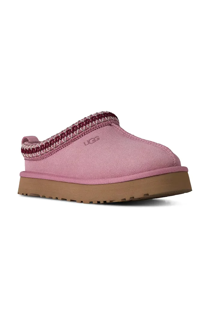 UGG чехли за деца от велур K TAZZ розови 1143776K