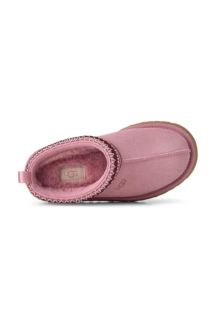 UGG чехли за деца от велур K TAZZ розови 1143776K