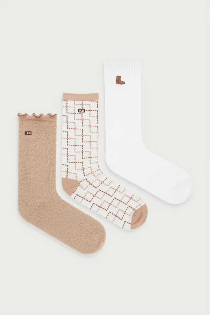 UGG чорапи дамски 3 броя бежови 1181414