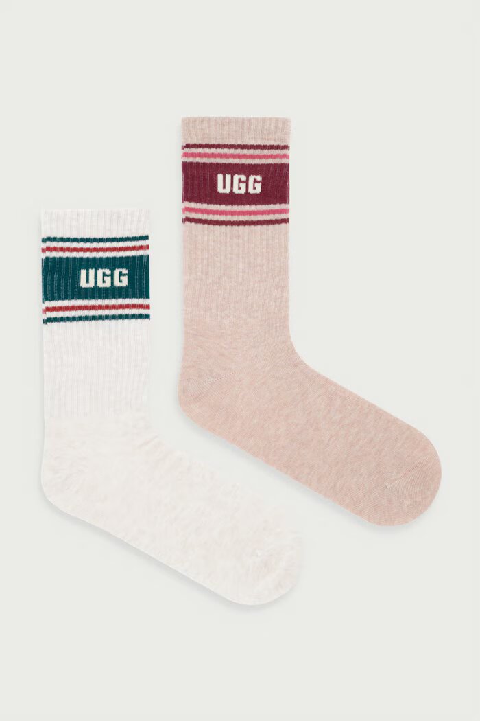 UGG чорапи дамски с памук JEDLYN 2 броя бежови 1181410