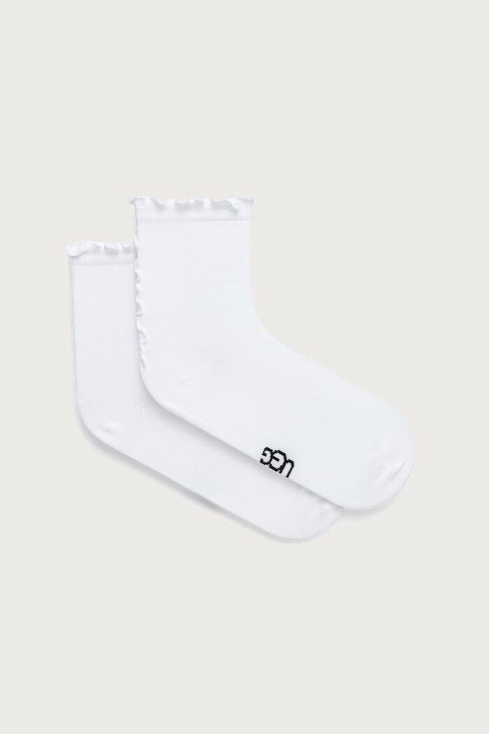 UGG чорапи дамски с памук KARSYN бели 1175251