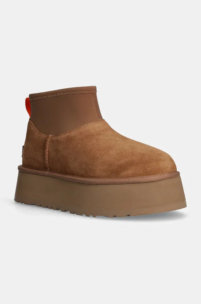 UGG Classic Mini Dipper апрески дамски от велур кафяви 1168170-CHE