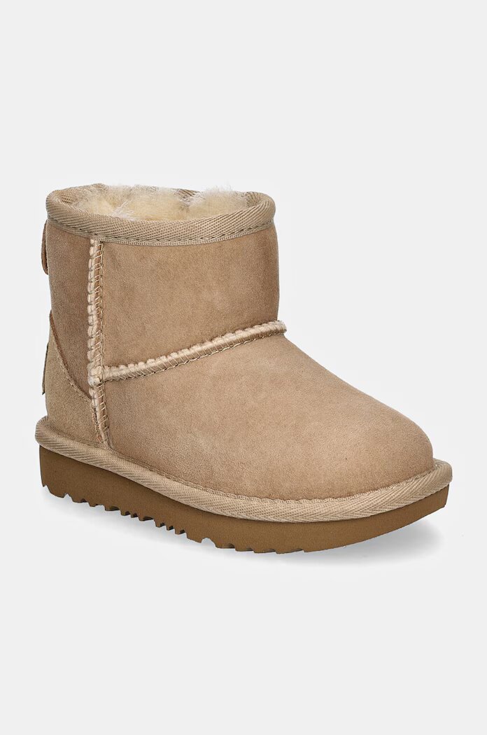 UGG Детски велурени апрески CLASSIC MINI II в бежово 1017715T