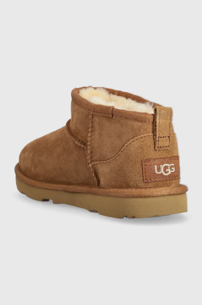 UGG Детски велурени апрески Classic Ultra Mini в кафяво