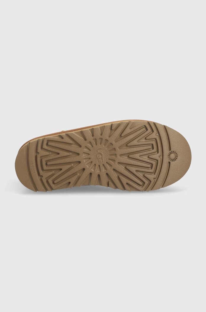 UGG Детски велурени апрески KIDS CLASSIC MINI PLATFORM в бежово