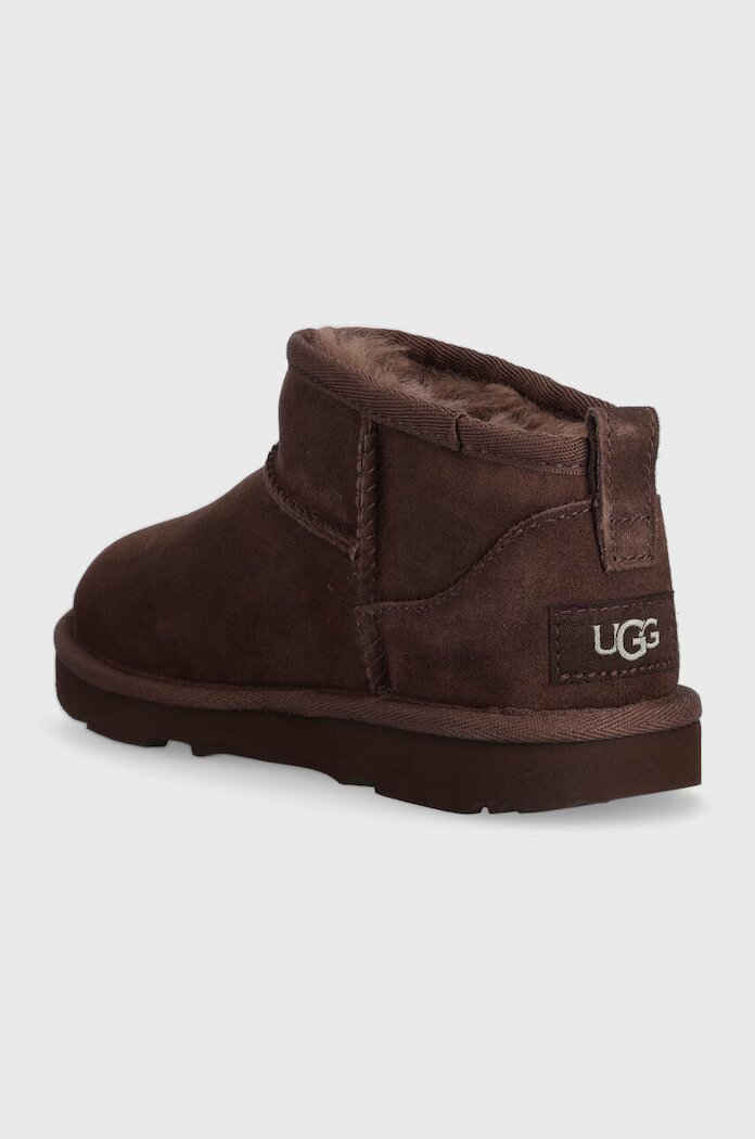 UGG Детски велурени апрески KIDS CLASSIC ULTRA MINI в кафяво
