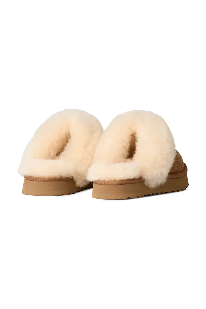 UGG Детски велурени чехли DISQUETTE в кафяво 1171199K