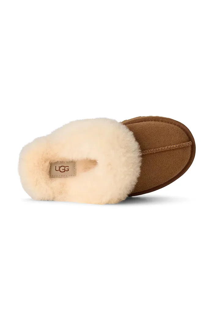 UGG Детски велурени чехли DISQUETTE в кафяво 1171199K