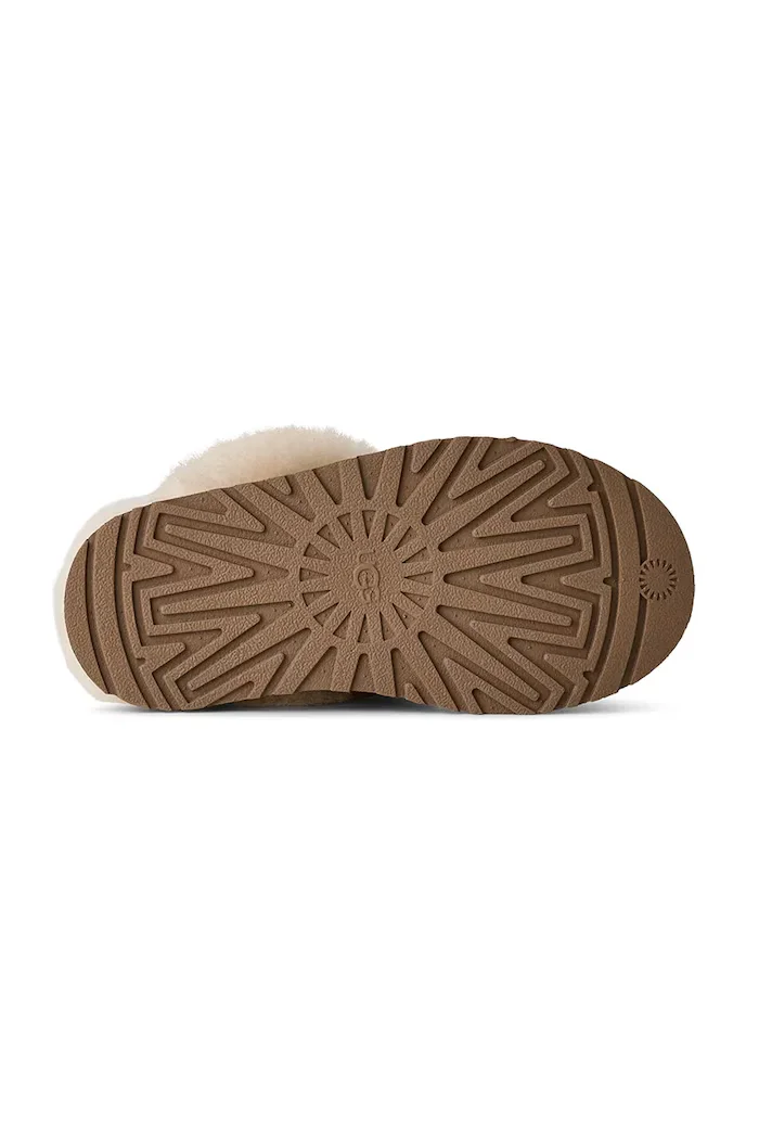UGG Детски велурени чехли DISQUETTE в кафяво 1171199K