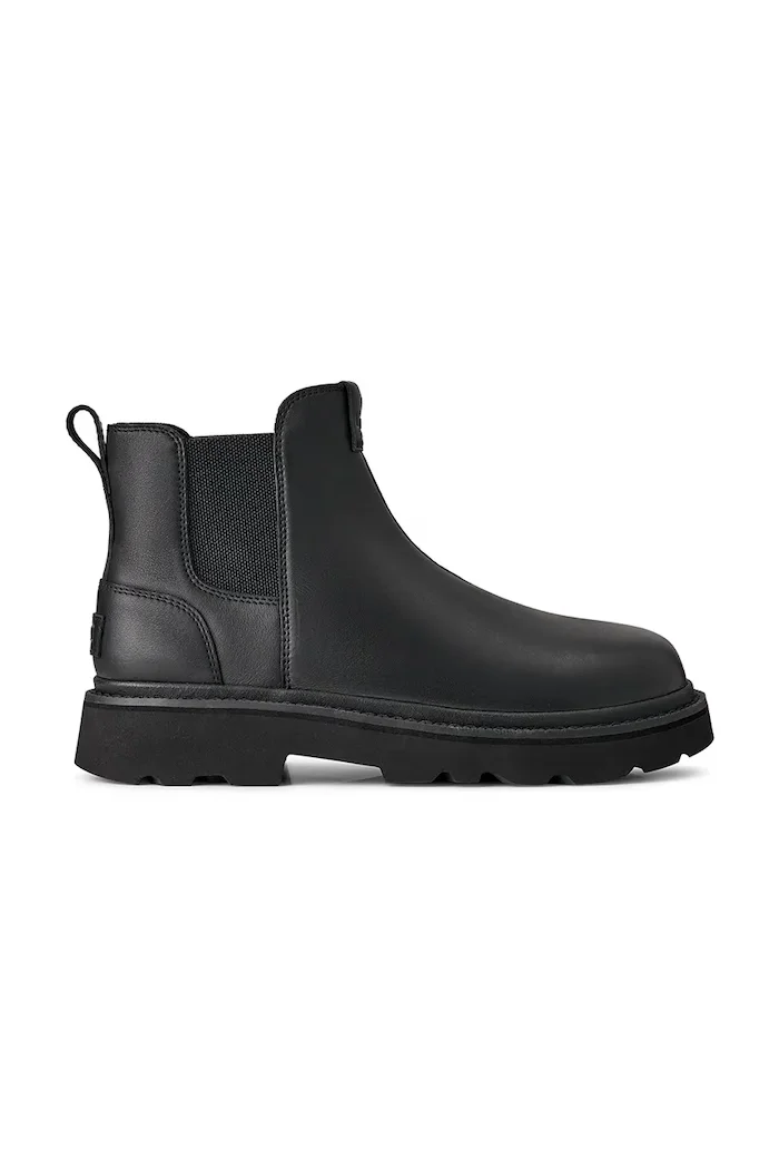 UGG Кожени боти челси Chelsea Lug Leather мъжки в черно 1172990.BLK