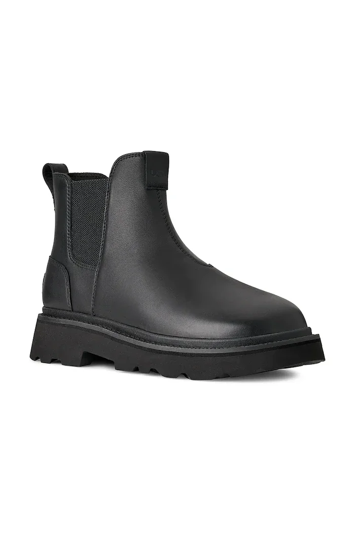 UGG Кожени боти челси Chelsea Lug Leather мъжки в черно 1172990.BLK