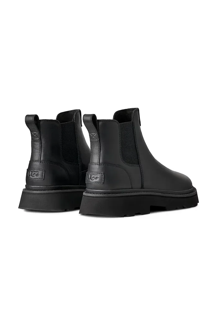 UGG Кожени боти челси Chelsea Lug Leather мъжки в черно 1172990.BLK