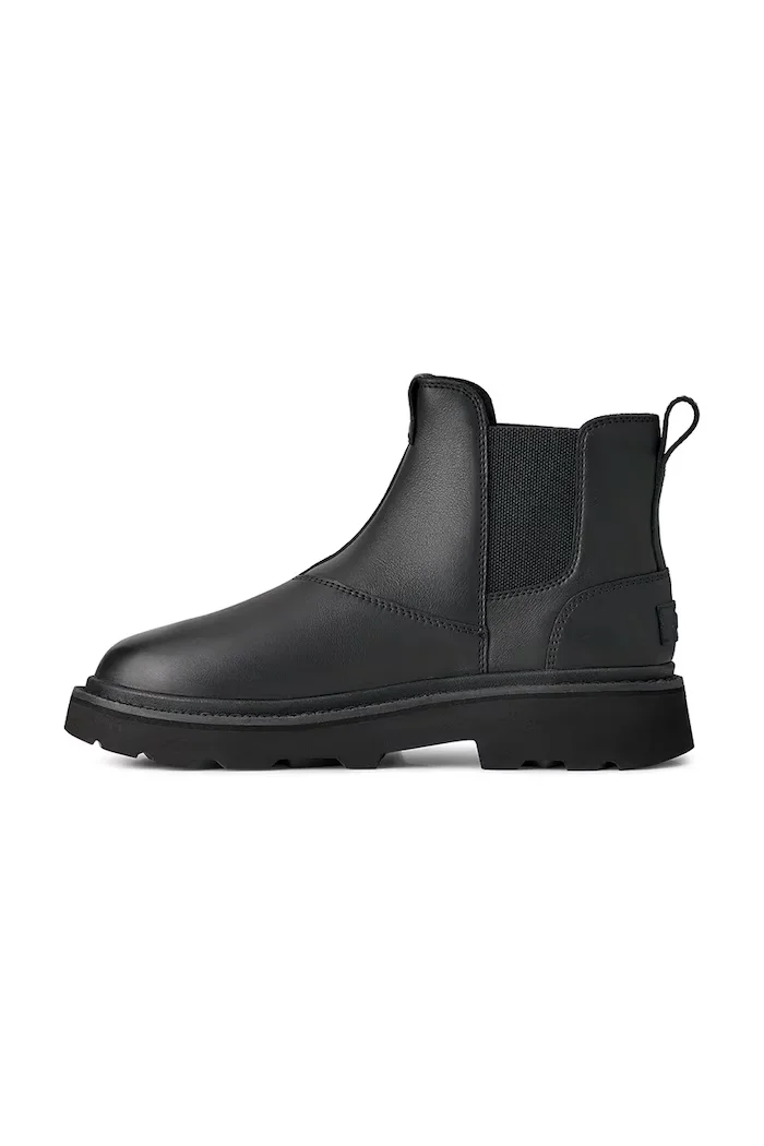 UGG Кожени боти челси Chelsea Lug Leather мъжки в черно 1172990.BLK