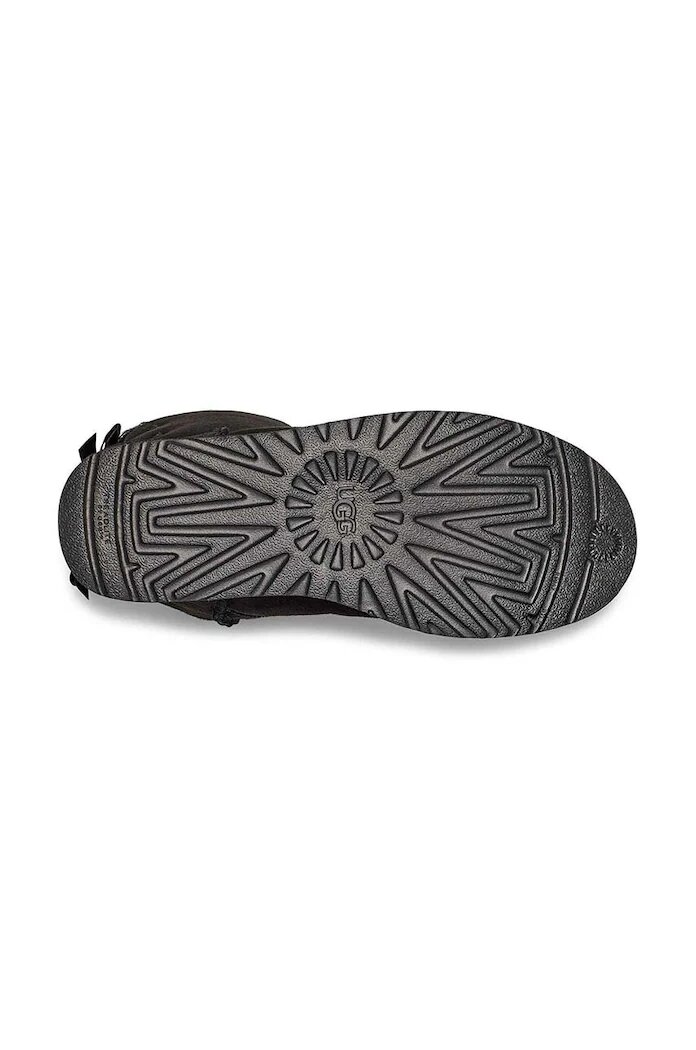 UGG Кожени чехли Bailey Bow II в черно с равна подметка с изолация 1016225.BLK