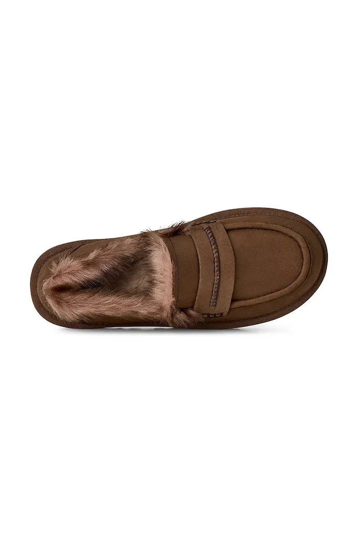 UGG лоуфъри дамски от набук W Ellis Nubuck Loafer кафяви 1183310.DKC