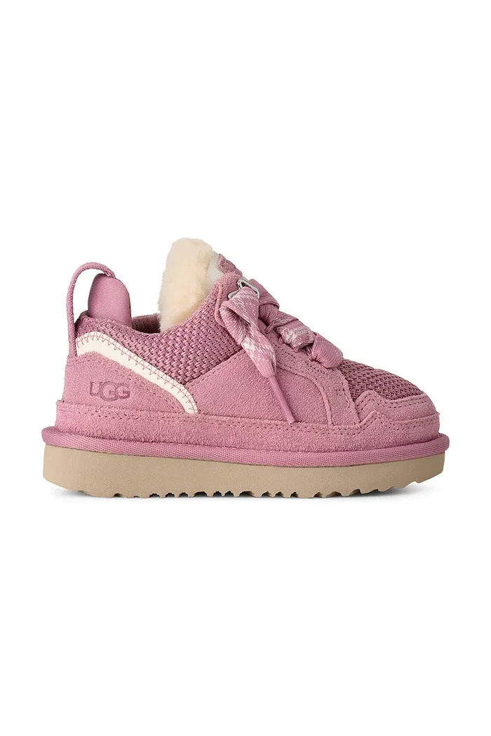 UGG LOWMEL маратонки за деца от велур розови 1152410T