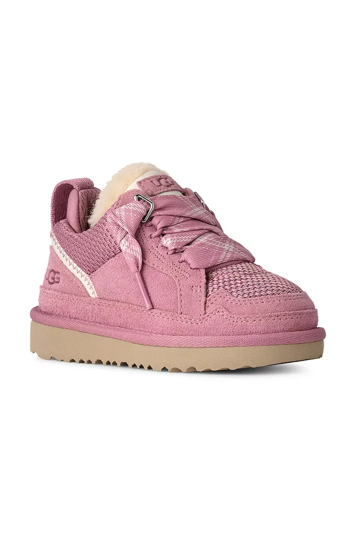 UGG LOWMEL маратонки за деца от велур розови 1152410T