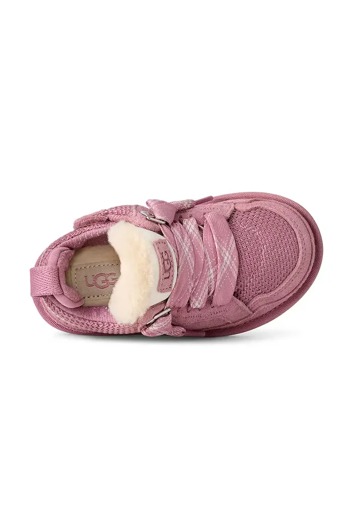 UGG LOWMEL маратонки за деца от велур розови 1152410T
