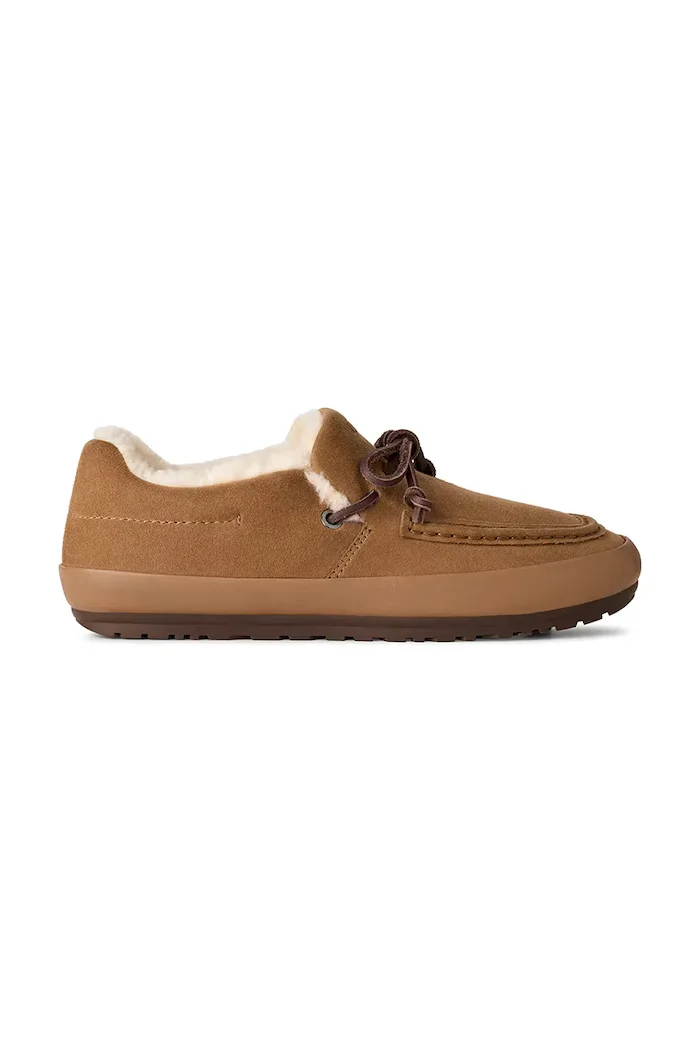 UGG мокасини дамски от велур W Quill Slip-On кафяви 1181470.CHE
