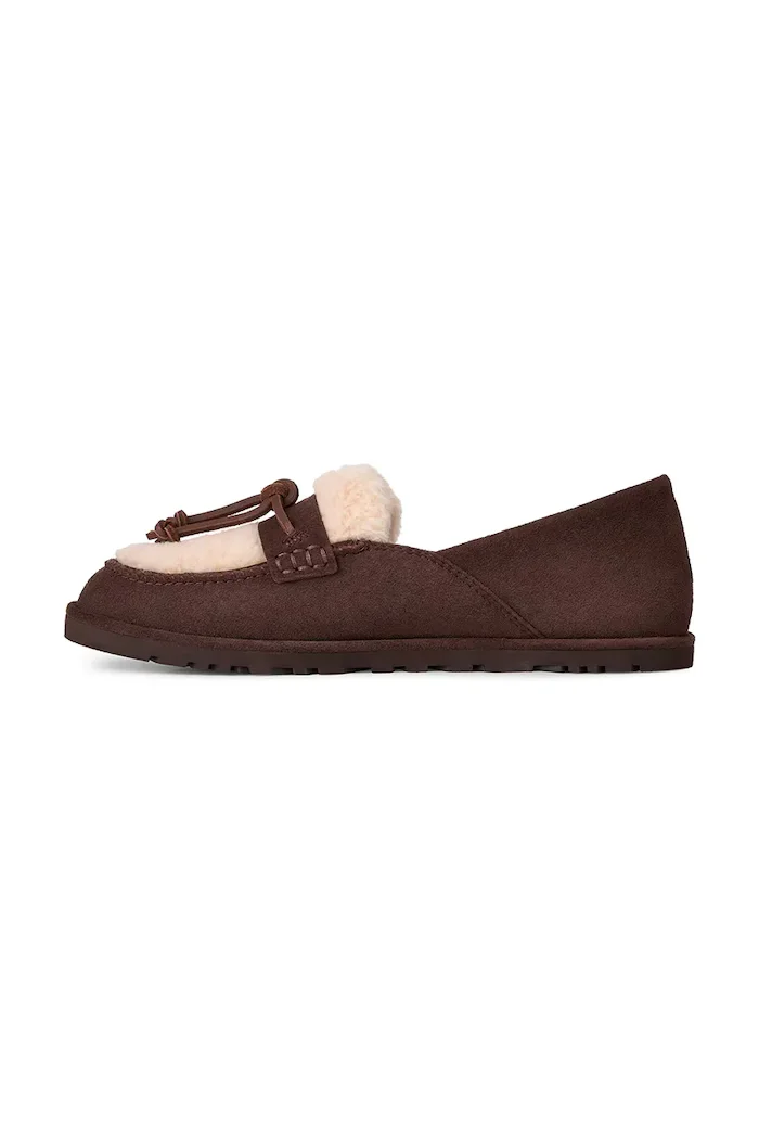 UGG мокасини дамски от велур W Zora Loafer кафяви 1182151.BCDR