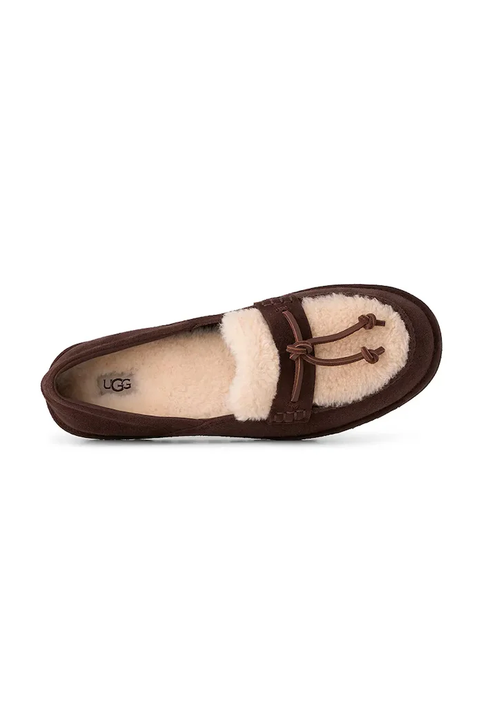 UGG мокасини дамски от велур W Zora Loafer кафяви 1182151.BCDR