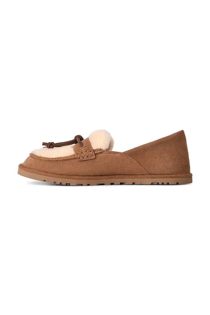 UGG мокасини дамски от велур W Zora Loafer кафяви 1182151.CHE