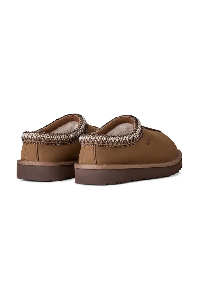 UGG пантофи дамски от набук W Tasman Nubuck кафяви 1184353.DKC