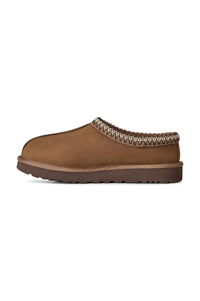 UGG пантофи дамски от набук W Tasman Nubuck кафяви 1184353.DKC