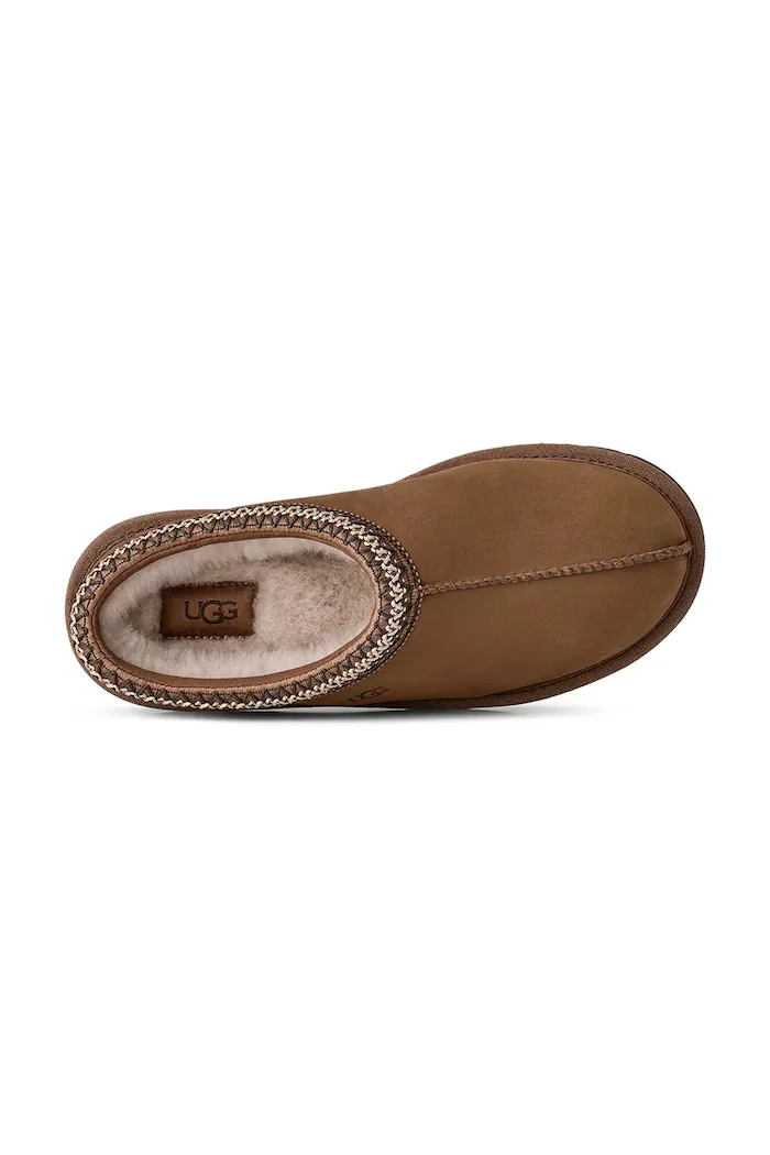 UGG пантофи дамски от набук W Tasman Nubuck кафяви 1184353.DKC